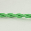18/2 AWG SPT-1 Type - Neon Green - UL Recognized Cloth Covered Twisted Wire.