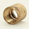 1/4ips Female x 1/8ips Slip - 5/8in W X 5/8in H - Straight Brass Threaded Coupling - Unfinished Brass