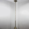 6 inch Fitter Fixture with 12in. Pole and and 36in. Brass Chain and Canopy - Unfinished Brass