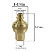 1/4ips Threaded Large Brass Knurled Bullet Swivel - Unfinished Brass
