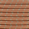 18/2 SPT2-B Metallic Copper with Metallic Envy 2 Line Pattern Nylon Fabric Cloth Covered Lamp and Lighting Wire