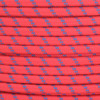 18/2 SPT1-B  Red with Blue 2 Line Pattern Nylon Fabric Cloth Covered Lamp and Lighting Wire.