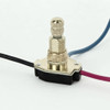 5/8in Shank Two-circuit Four-position 3-Way Rotary Switch with 6in Wire Leads - Brass Plated.