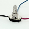 5/8in Shank 3-Way Rotary Switch with 6in. Wire Leads - Nickel Plated