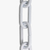 1 Gauge (5/16in.) Thick Steel Oval Lamp Chain - White Powdercoat Finish