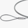 15ft Long - 1/16in Diameter Steel Cable with Loop Ferrule