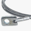 25ft Long - 1/8in Diameter Steel Cable with Crimped Swivel Eyelet