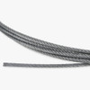 15ft Long - 1/16in Diameter Steel Cable with Crimped Snap Hook