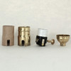 3 Way (2 Circuit) Turn Knob Solid Brass Socket w/Removable Knob - Polished Brass