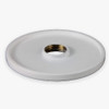 1-1/2in. x 1/8ips Threaded Straight Edge Turned Brass Check Ring - White Powdercoat