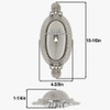 Polished Nickel Shell Design Cast Brass Backplate With Hole