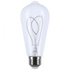 6 Watt LED; Flex Gray Filament; ST19 Loop; Medium Base; 2700K CCT; Clear; 120 Volt