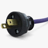 12ft. Long - 18/2 SPT-2-B - Purple Braided Wire Lamp Cord Set with Antique Style Plug. (10FT BRAIDED 2FT BARE 1-1/2 SPLIT 3/4 STRIPPED W/ TIPS SOLDERED).