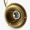 4 in. Unfinished Brass Shade Pendant Fitter Fixture with 3 Feet  Chain and Canopy