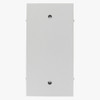 10 Inch Long X 5in Wide X 3/4in Height White Powdercoated Finish Steel  Rectangle Canopy / Backplate with (2)1/8ips Slip Ports spaced 1-1/2in from Edges.