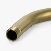 1/8ips 3in Wide X 3-5/8in Long J Shape Bent Arm - Unfinished Brass