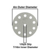 10-Arm - 4in Diameter Distributor Plate Washer with 1/8ips Slip (7/16in) Center Hole