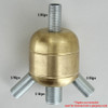 2 X 1/8ips. Side Holes - 45-Degree - 1/4ips Bottom -  Large Cluster Body - Unfinished Brass