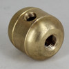 2 X 1/8ips. Side Holes - 1/4ips Bottom - Large Cluster Body - Unfinished Brass