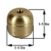 No Side Hole - 1/4ips Bottom - Large Cluster Body - Unfinished Brass