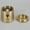 2 X 1/4ips. Side Holes - 1/4ips Bottom - Large Modern Cluster Body - Unfinished Brass