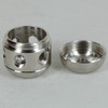 6 X 1/8ips. Side Holes - 1/4ips Bottom - Large Cluster Body - Nickel Plated Turned Brass