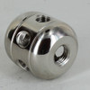 6 X 1/8ips. Side Holes - 1/4ips Bottom - Large Cluster Body - Nickel Plated Turned Brass