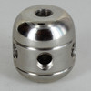 5 X 1/8ips. Side Holes - 1/4ips Bottom -  Large Cluster Body - Nickel Plated Turned Brass