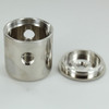 2 X 1/4ips. Side Holes - 1/4ips Bottom - Large Modern Cluster Body - Nickel Plated