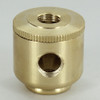 2 X 1/8ips. Side Holes - 1/8ips. Bottom - Small Cluster Body - Unfinished Brass