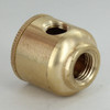 2 x  1/8ips. Side Hole -  1/4 ips. Bottom - Small Cluster Body - Unfinished Brass