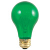 25W Green Clear E-26 Base A-19 Party Bulb