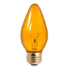 25W Amber E-26 Base F15 Flame Bulb