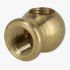 1/4ips Threaded - 7/8in Diameter Tee Fitting Ball Armback - Unfinished Brass