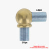 3/8ips Threaded - 1-1/8in Diameter 90 Degree Ball Armback - Unfinished Brass