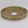 1-13/32in Center Hole - Plain Flat Canopy - Unfinished Brass