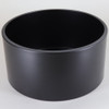 6in. Diameter Flat 3in. Deep Spun Steel Canopy With 1/8ips Slip Center Hole - Black Finish