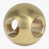 1/8ips - 7/8in Diameter Tee Fitting Ball Armback - Unfinished Brass