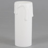 65mm (2-9/16in) Long Hard Plastic European Candle Cover - White Drip