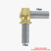 1/8ips Threaded - Flat Bottom 90 Degree Acorn Armback - Unfinished Brass