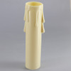 4in. Long Plastic E-12 Base Candle Socket Cover - Candelabra - Ivory Drip