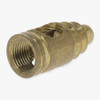 1/8ips Threaded - Decorative Tee Turned Armback - Unfinished Brass