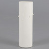 3in. Long Paper/Fiber E-12 Candelabra Base Candle Socket Cover - White Drip