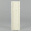 3in. Long Paper/Fiber E-12 Candelabra Base Candle Socket Cover - Ivory Drip