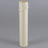 5in. Long Paper/Fiber E-12 Candelabra Base Candle Socket Cover - Ivory Drip