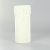 4in. Long Off White Drip Resin E-26 Base Candle Socket Cover - Edison