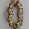 1/8in. Thick Cast Brass Medium Scroll Lamp Chain - Unfinished Brass