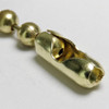 Steel Beaded Chain Coupling for #6 5/32in. Thick Beaded Chain - Brass Plated