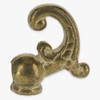 1/8ips Threaded - 90 Degree Fancy  Decorative Hook Armback - Unfinished Brass