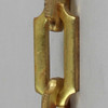 3/16in. Thick Cut Corner Rectangle Shape Lamp Chain - Unfinished Brass